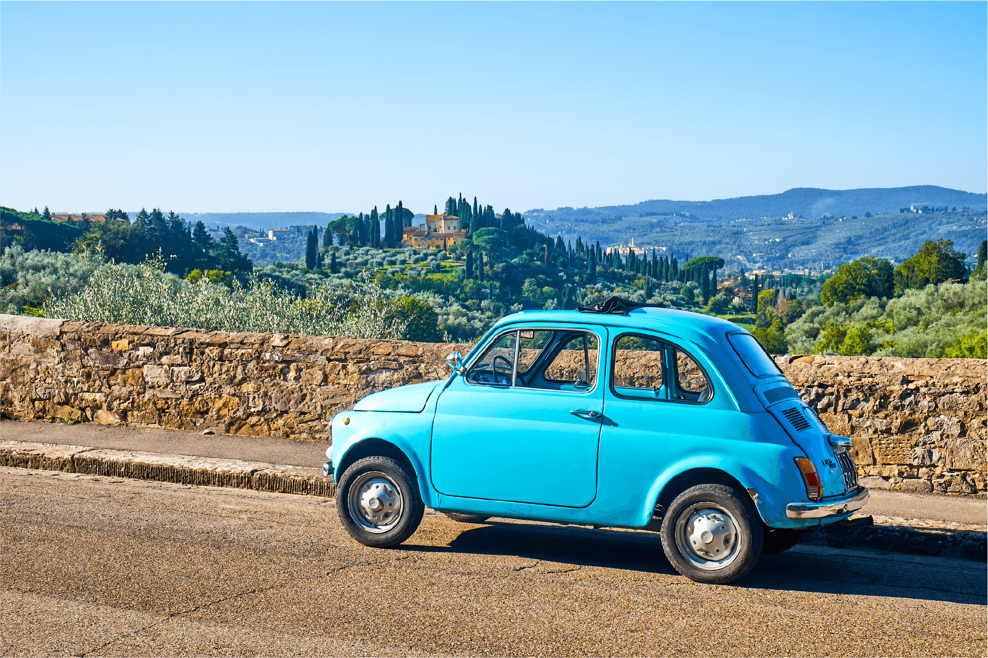 Balade privée en Fiat 500 de collection depuis Florence avec dégustation image 6