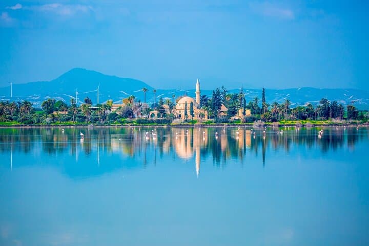 Larnaca Airport pickup with 1-hour coastal sightseeing tour