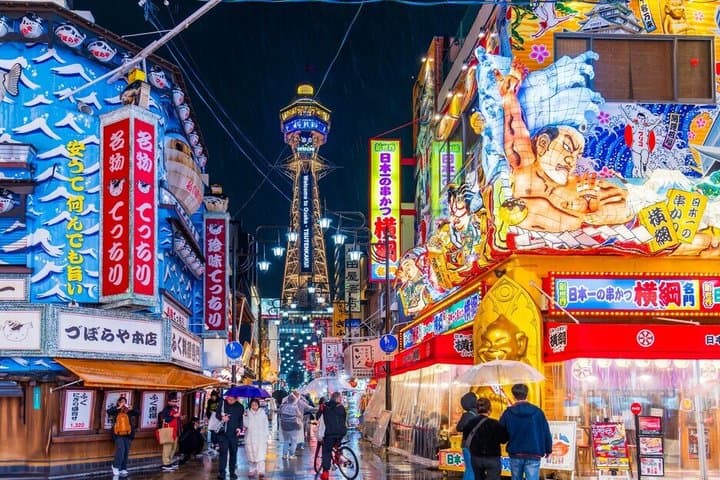Private Osaka Dotonbori Shinsekai Night Tour and Skyline Views