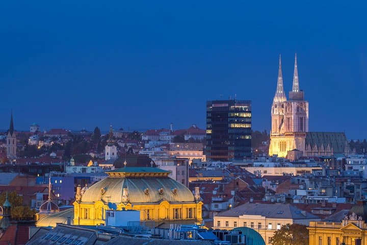 Zagreb Private Night Tour City Lights and Panoramic Views from Airbnb Playa Turquesa Ocean Club